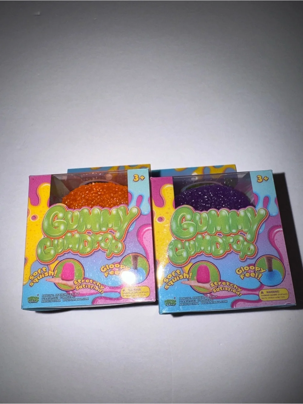 Gummy  Gumdrop  squishy  - Orange & Purple